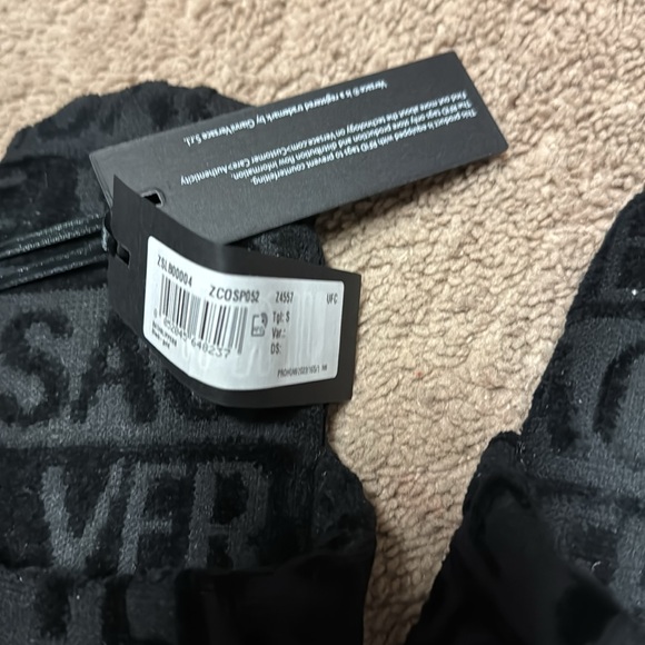 NIB ladies, Versace slippers in black and gold size small - Picture 2 of 6